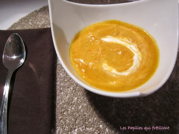 Patate douce et carotte tout en velouté