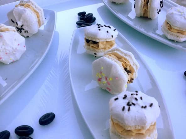 Macaron ganache montée chocolat au café