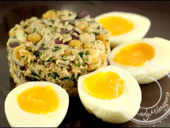 Salade de thon et pois chiches