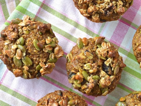 Muffins "gâteau aux carottes" au son d’avoine