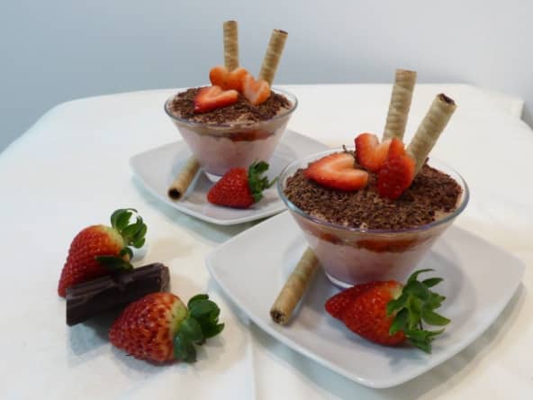 Délice aux fraises et au chocolat