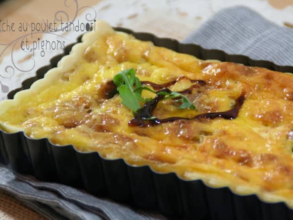 Quiche au Poulet Tandoori et Pignons