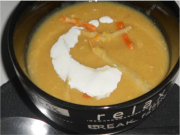 Potage poulet poireaux