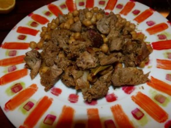 Tajine d’agneau aux pois chiches