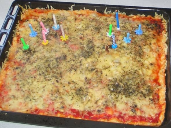 Une pizza très enfantine