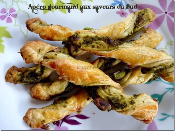 Flûtes au pesto et aux pignons de pin