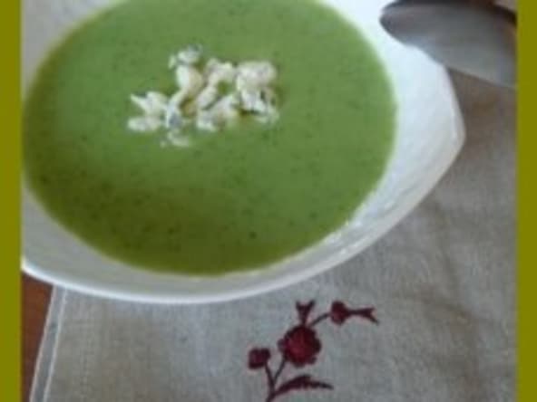 Soupe de courgettes au bleu d'Auvergne