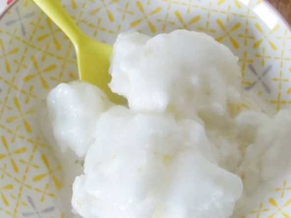 Sorbet maison avec du sirop de citron