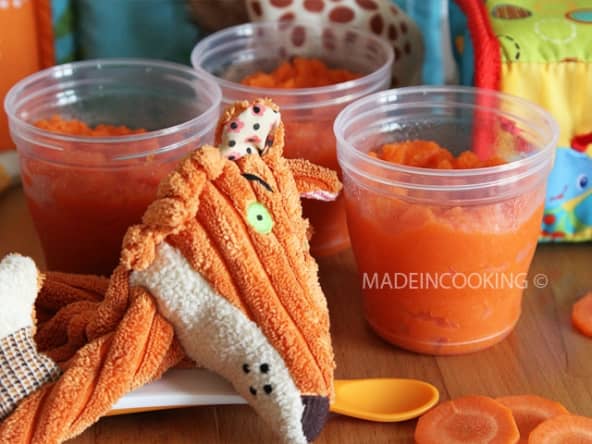 Purée de carottes pour bébé de 4 à 6 mois