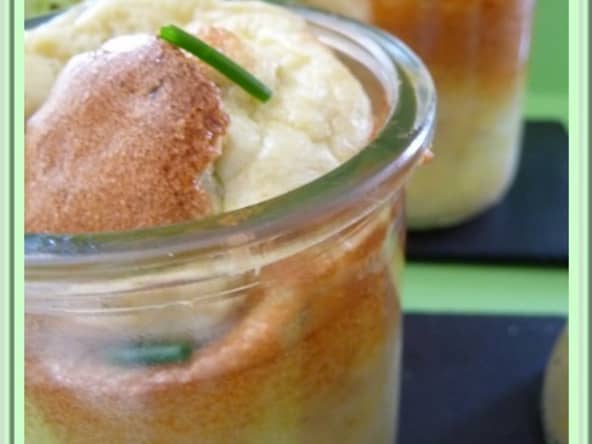 Quiche soufflée en verrine au roquefort