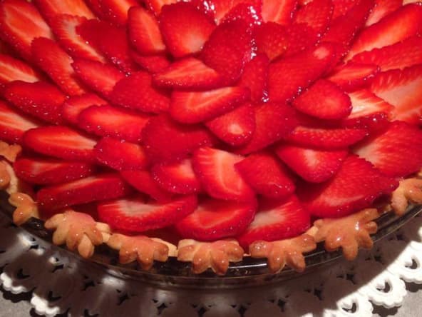 Tarte aux fraises sablé spéculoos