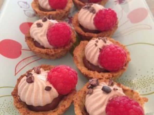 Tartelettes choco coco framboises