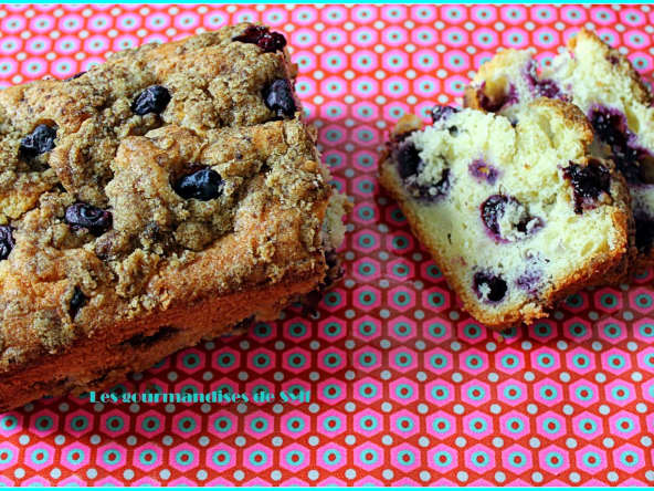 Cake myrtilles façon crumble