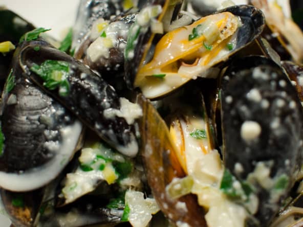 Moules au fromage de Roquefort
