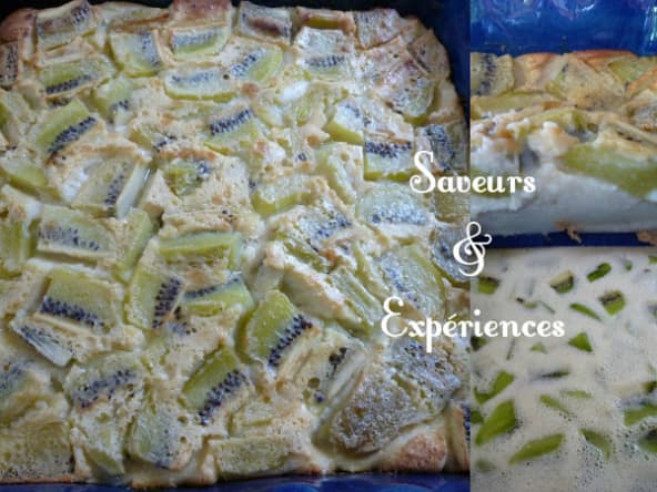 Recette de far exotique au kiwi et au lait de Coco