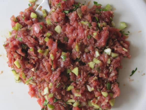 Tartare de boeuf traditionnel