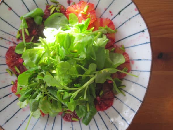 Salade de cresson et oranges sanguines