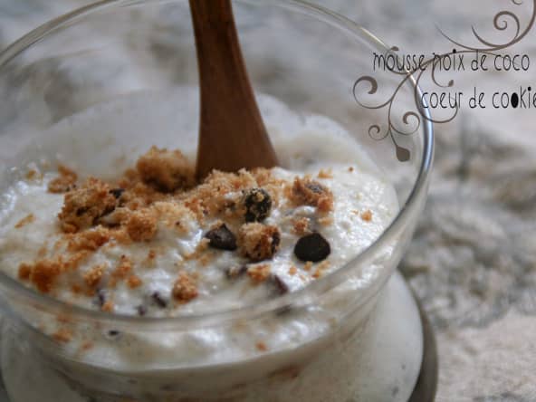 Mousse Noix de Coco au Coeur de Cookies
