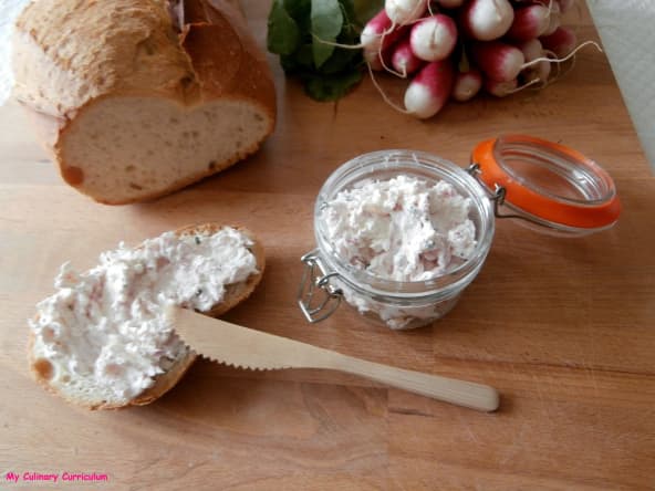 Rillettes de radis au fromage frais et ciboulette