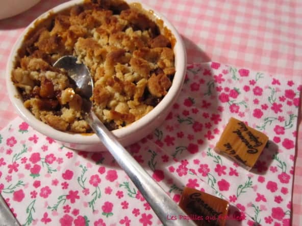 Crumble de pommes et pépites de caramel