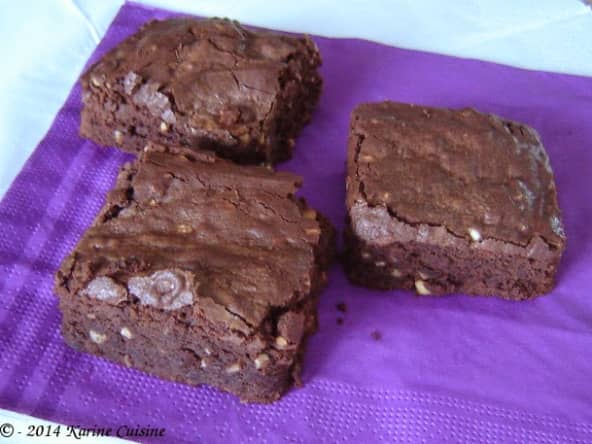 Le brownie aux noix de cajou et cacahuètes