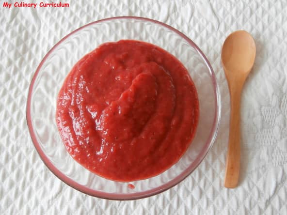 Compote fraises et pommes