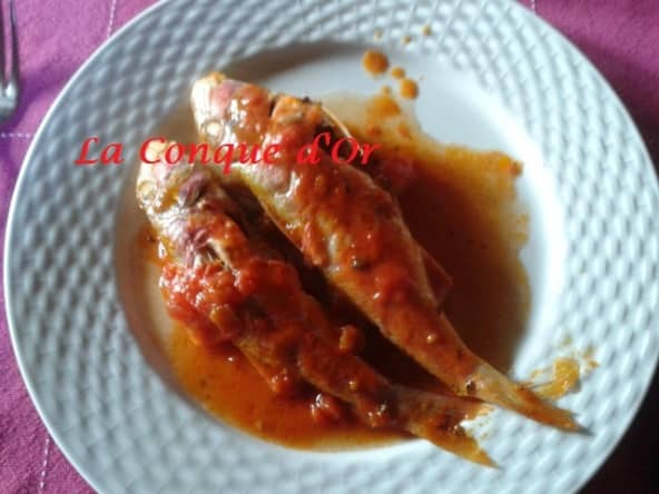 Rougets à la sauce tomate basilic