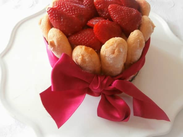 Charlotte aux fraises et fromage blanc