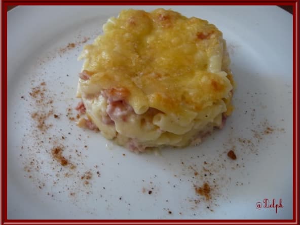 Gratin de macaroni carbonara