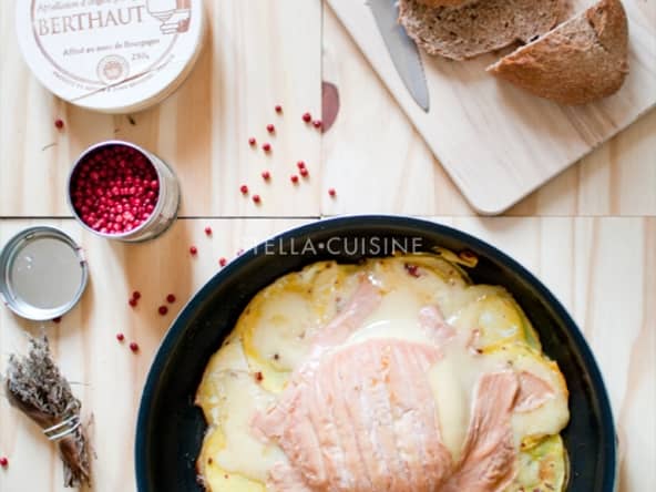 Galette de pommes Golden et pommes de terre à l'Epoisses
