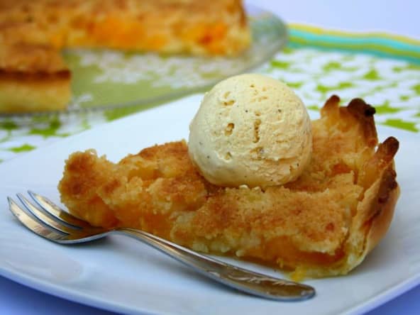 Tarte crumble aux pêches