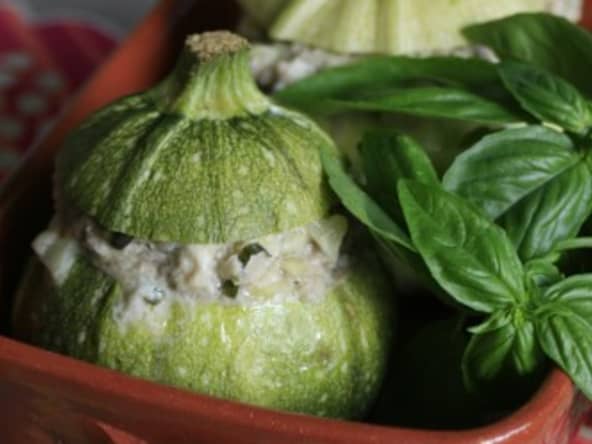 Courgettes farcies veau, mascarpone et gorgonzola
