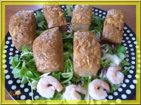 Cake curry et crevettes