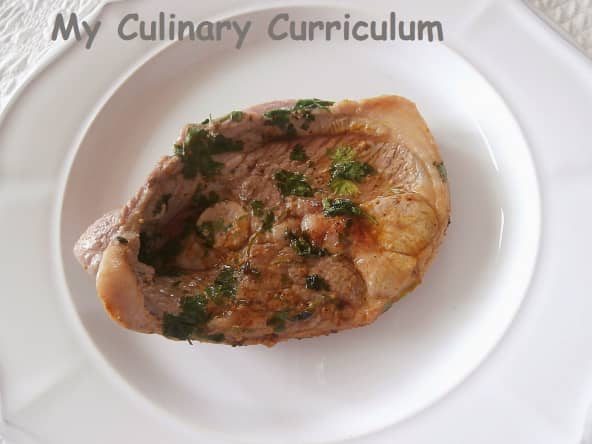 Tranches de gigot d'agneau au curry et à la coriandre