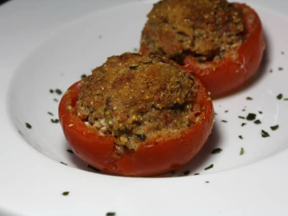 Tomates farcies au pesto des anges gratinés