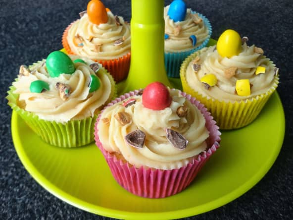 Cupcakes beurre de cacahuètes et M&M's