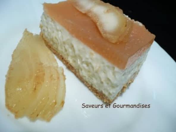 Cheesecake à la poire.