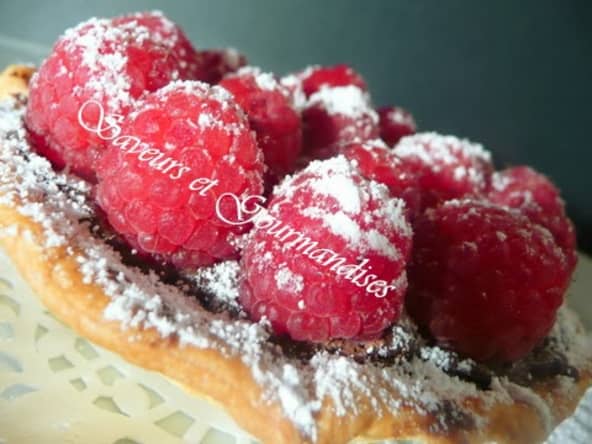 Tartelettes chocolat framboises.