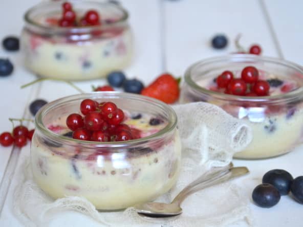 Clafoutis végétaux fraise myrtille