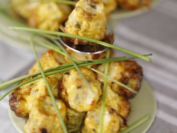 bouchée d'omelette ail et fines herbes