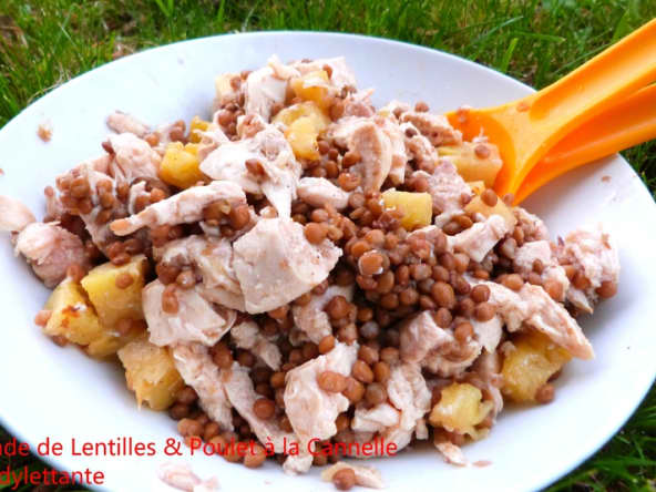 Salade de Lentilles et Poulet à la Cannelle