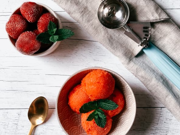 Sorbet à la fraise