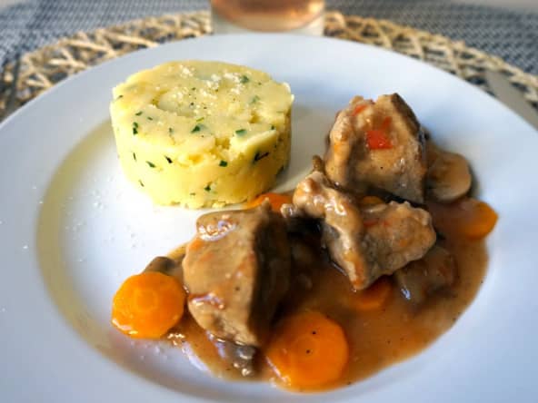 Sauté de porc et son écrasée de pomme de terre