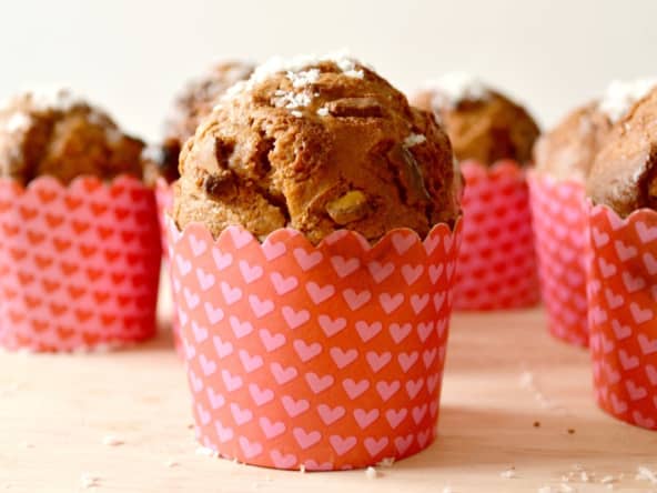 Muffins chocolat au lait et noix de coco pour le goûter