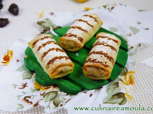 Cigares à la viande hachée et aux fruits secs