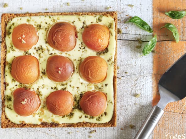 Tarte cheese-cake aux abricots