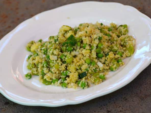 Taboulé de boulgour aux légumes verts