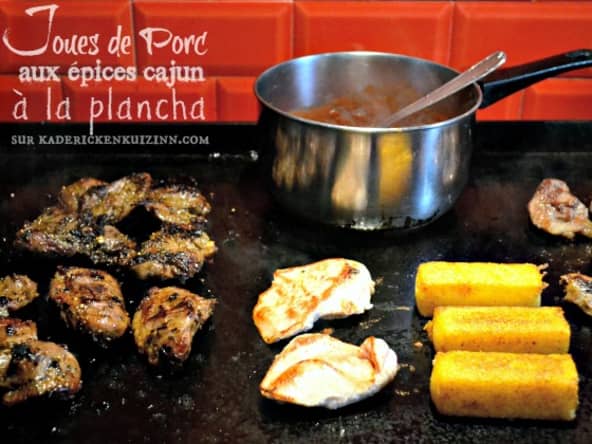 Plancha joues de porc aux épices cajun
