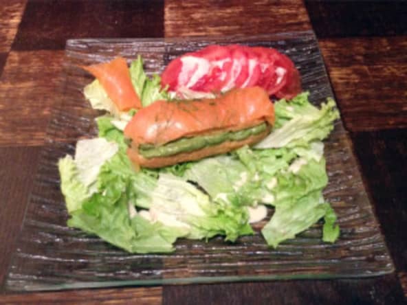 Eclairs au saumon et à l'avocat