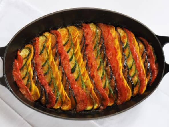 Tian de légumes d’été (courgettes, tomates, aubergines...)